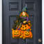 Porte-sorcière d'Halloween avec chats noirs
