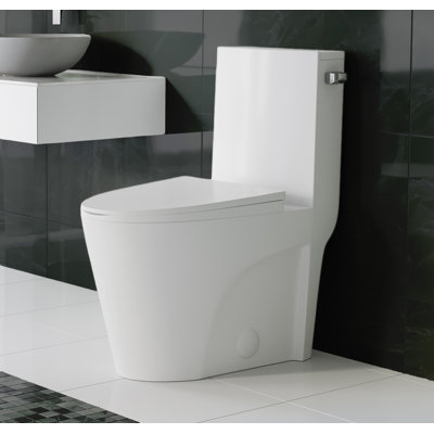 Toilette allongée encastrée à droite vortex 1,28 GPF St. Tropez