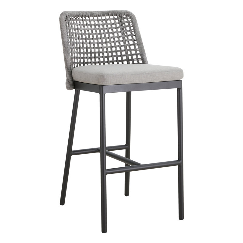 Tabouret de bar Deana Farrah, Gris clair / Gris foncé