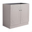 Meuble-lavabo autoportant avec lavabo en résine blanche et 2 portes d'armoire à fermeture en douceur (emballage KD)-1571843576-1571843581