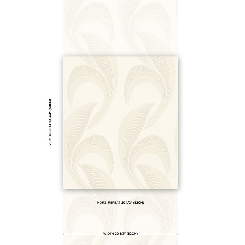 Schumacher x Neisha Crosland Banana Leaf Wallpaper, Ivory