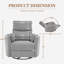 Fauteuil inclinable pivotant électrique de 40 po de largeur avec charge USB - Fauteuil demi-tonneau coulissant en velours côtelé