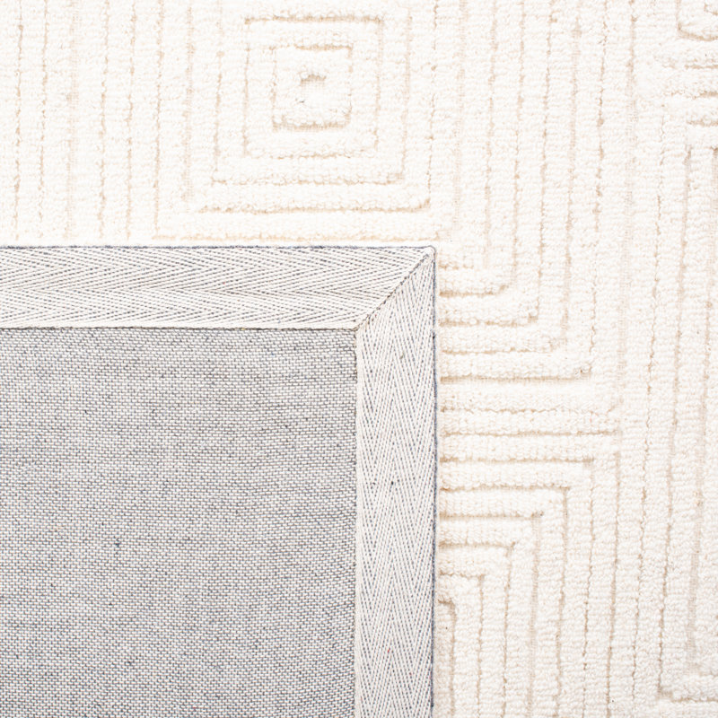 Biest Geometric Shapes Wool Hand Tufted Area Rug, Square 183cm