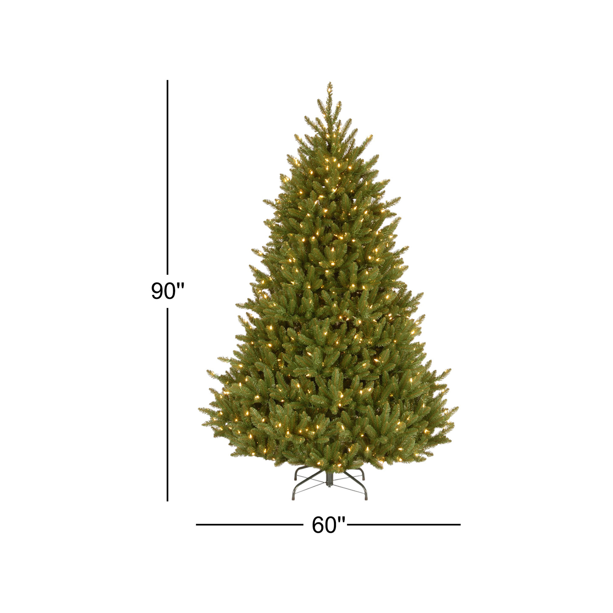 The Holiday Aisle® Natural Fraser Medium Fir Tree with Clear Lights, 7.6'