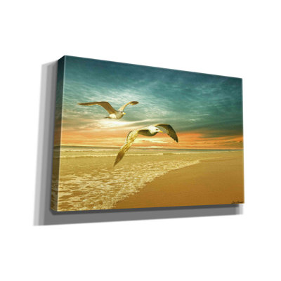 «Bineau Soft Sunrise On The Beach 6 on Canvas» par Carlos Casamayor, reproduction