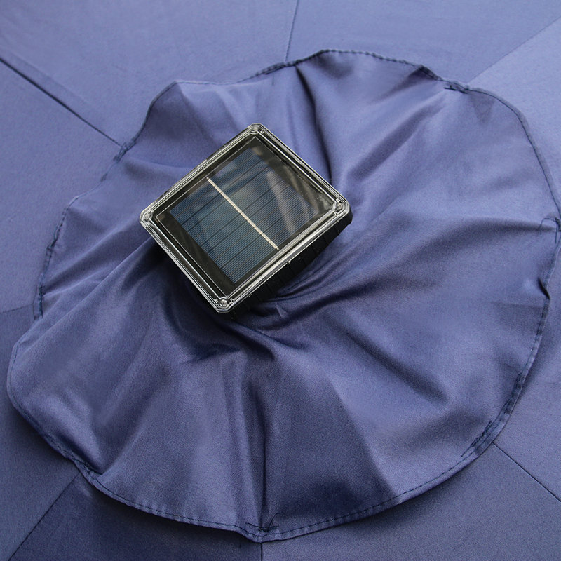 Antibes 2.7m Traditional Parasol with Lights, Blue