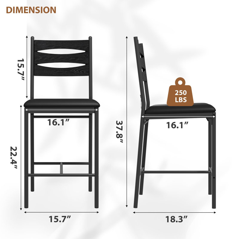 Counter Stool with Metal Frame
