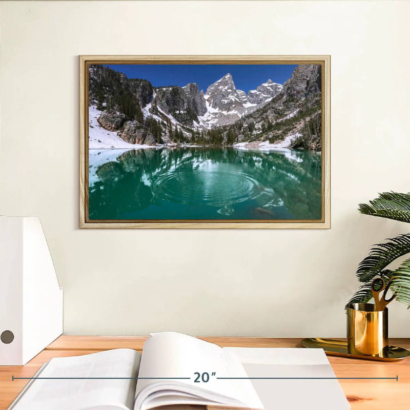 Delta Lake Grand Teton, Cadre flottant en bois naturel, 13 po x 9 po