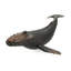 Sculpture de baleine noire en résine (L)