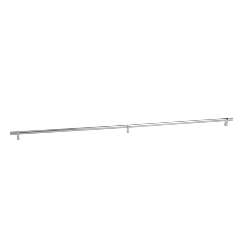 Poignée de meuble-bar rectangulaire Emtek Select 36 "C-C, tige de bar rectangulaire, barre moletée, Chrome poli