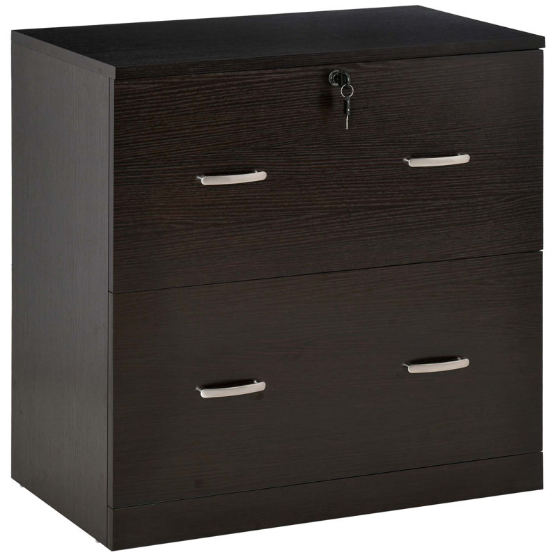 Vinsetto 2-Drawer File Cabinet With Lock And Keys, Vertical Storage Filing Cabinet With Hanging Bar For Letter Size, Home Office