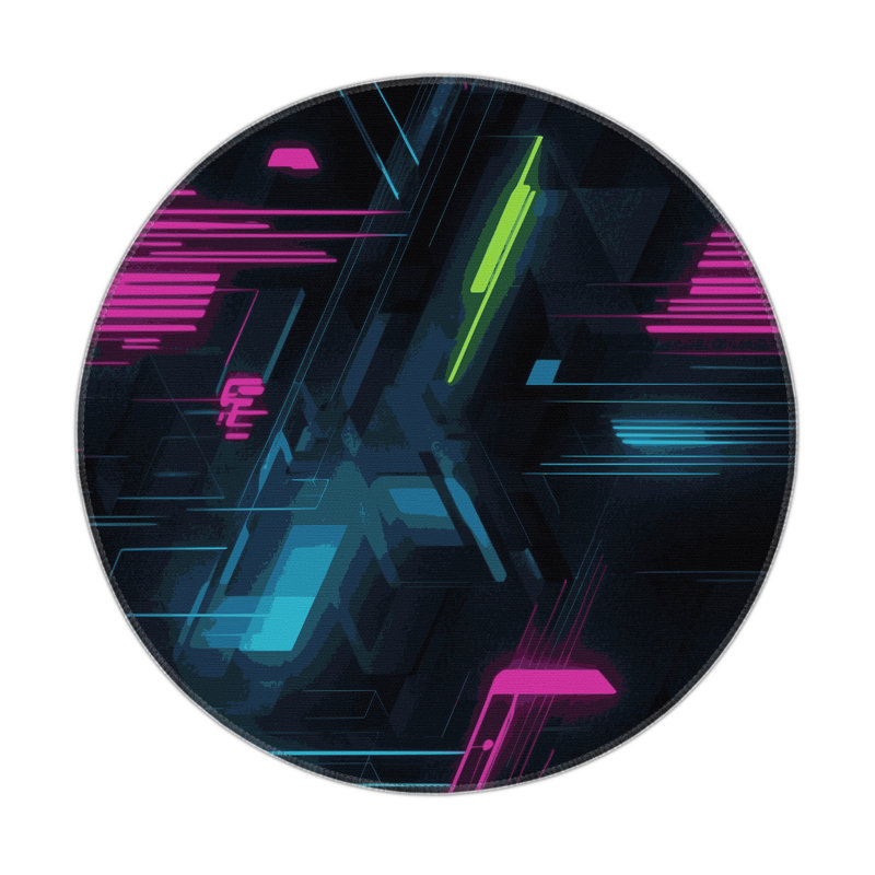Photon Gleam Indoor And Outdoor Area Rug, Round 5'