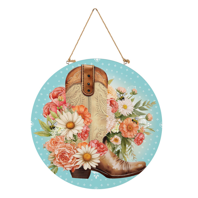 Décoration florale pétale et charrue, porte 18 po