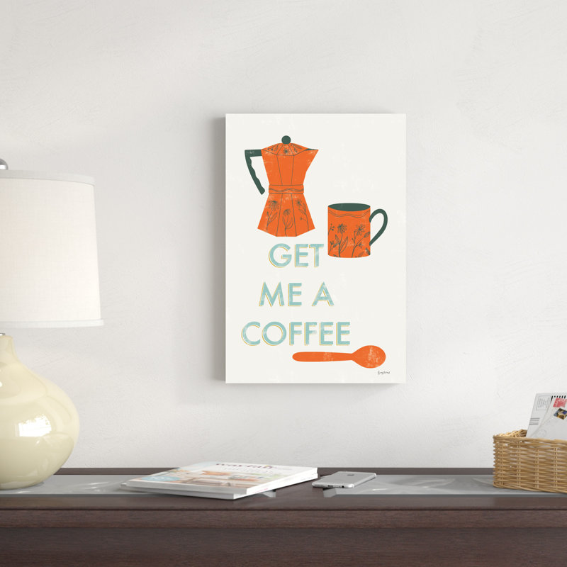 " Retro Kitchen Coffee I " by Becky Thorns, 12" H x 18" W x 1.25" D
