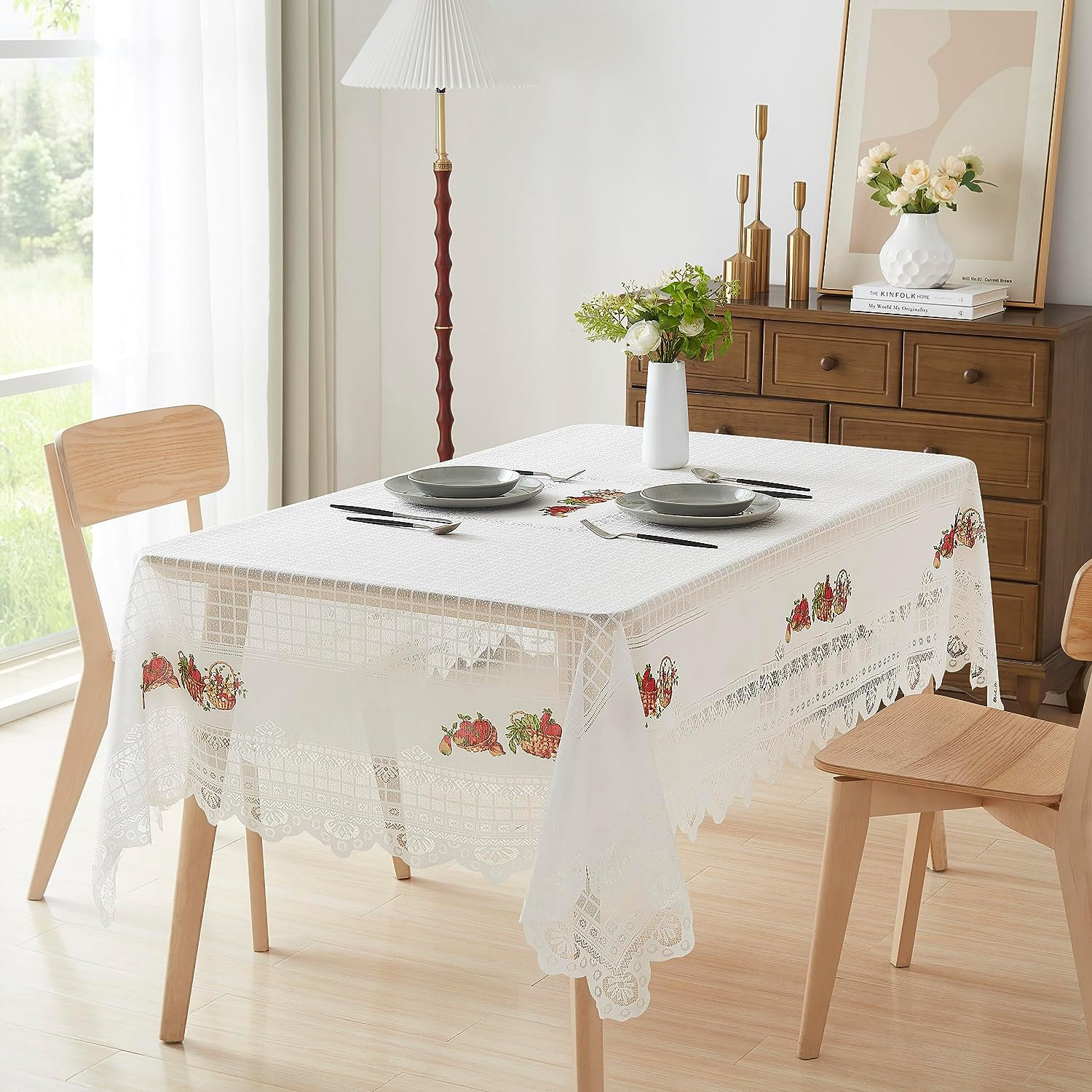 Ophelia & Co. Bahe Rectangle Floral Thanksgiving Lace Tablecloth | Wayfair