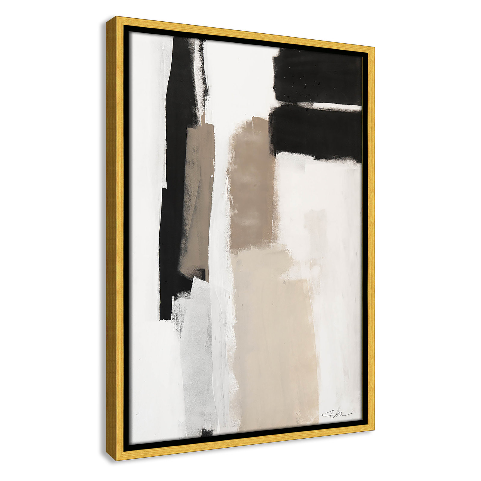 Giverny Earth Scapes II by  Print, Gold Floater Framed, No Mat, 19.5" H x 13.5" W x 2" D