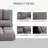 Convertible Floor Sofa Chair, Folding Couch Bed, Guest Chaise Lounge With 2 Pillows, Adjustable Backrest And Headrest, Dark Gray-412798386-412798385