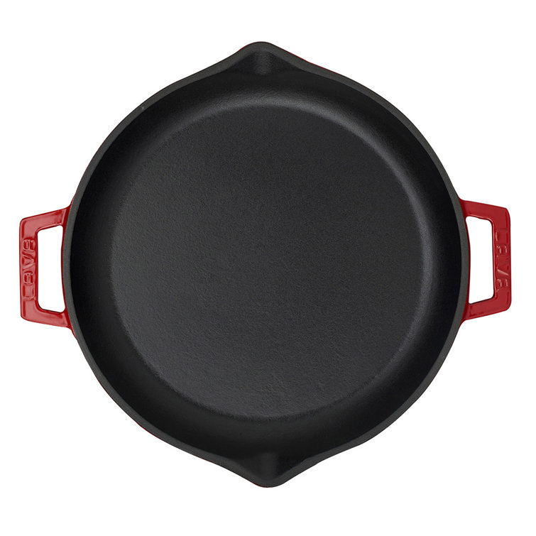 BLACK & DECKER CAST IRON SKILLET 12 PAN w/ POUR SPOUT