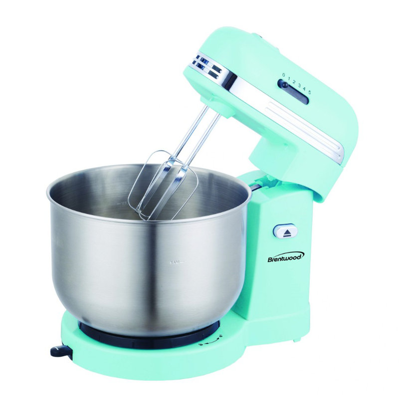 Brentwood 5 Speed 3.5 Quarts Stand Mixer, Blue