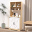 Garde-manger avec 2 portes, garde-manger moderne à 3 niveaux avec tablettes, garde-manger autoportant, garde-manger pour la cuisine, la salle à manger