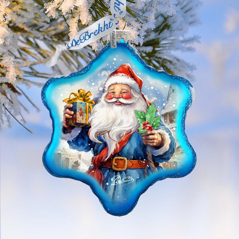 4'' Glass Hanging Figurine Ornament