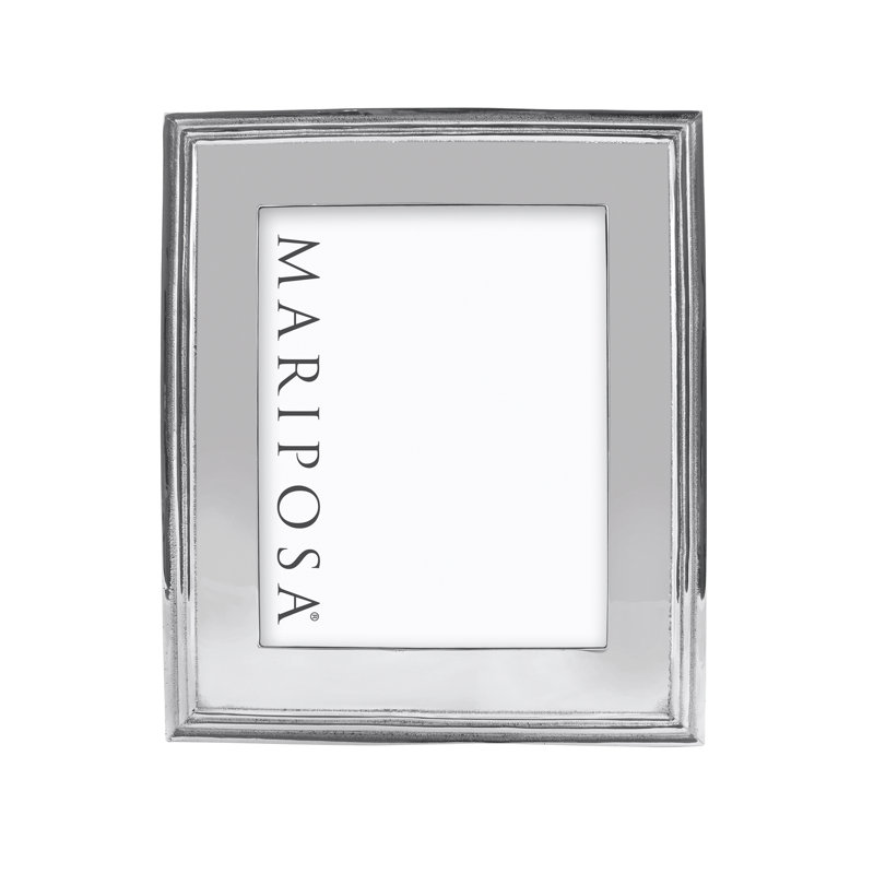 Classic Silver Metal Beveled Picture Frame