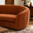 92" Mid Century Modern Curved Living Room Sofa, 4-Seat Polyester Fabric Couch-499159475