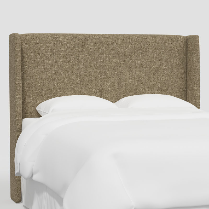 Tête de lit tapissier Tilly, Simple, Lin classique talc