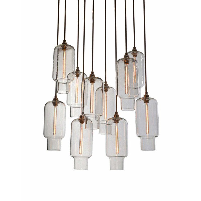 Sorbonne 10 - Light Pendant, Natural Bronze, Crystal