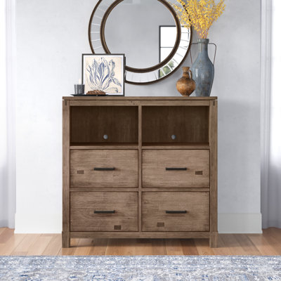 Vanallen Sydney 4 Drawer TV Media Chest, Weathered Grey