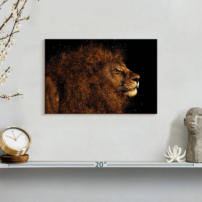Brampt Marvelous Lion Head, 8" H x 12" W