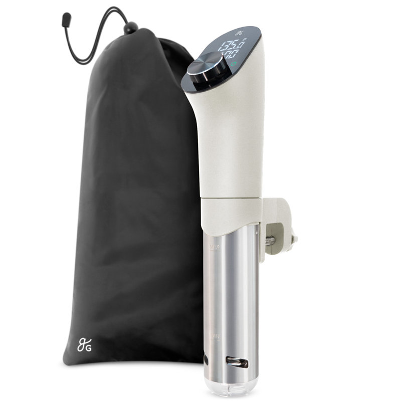 Greater Goods Sous Vide Cooker, 1100W Precision Temperature Control, Ultra-Quiet Motor for Slow-Cooking, Compatible with most Cooking Pots, Birch Finish