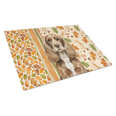 Planche à découper en verre chocolat Cocker Spaniel