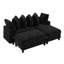 Canapé modulaire Canapé modulaire en L rembourré avec grand espace de rangement, repose-pieds mobile et six coussins décoratifs-1847713514