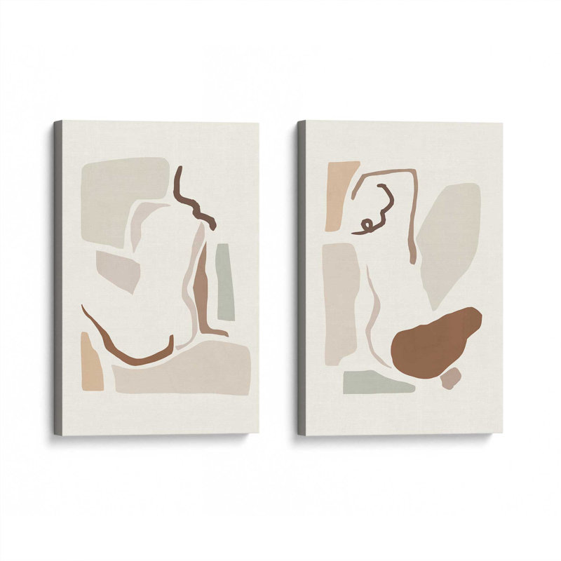 Modern Muses, ensemble de 2, reproduction sur toile encadrée, H 18 po x l 12 po x P 1,25 po, Toile tendue