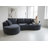Curved Modular Sectional Sofa Set with Pillows, No Assembly Required