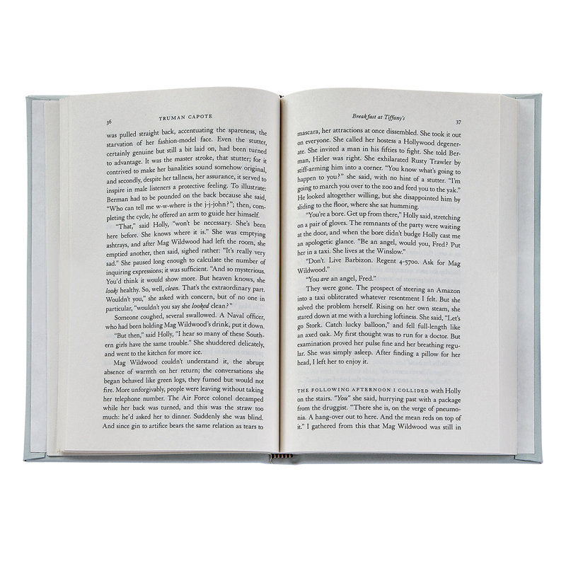 Graphic Image Breakfast At Tiffany's Coffee Table Book, Robin's Egg, Leather, Blue