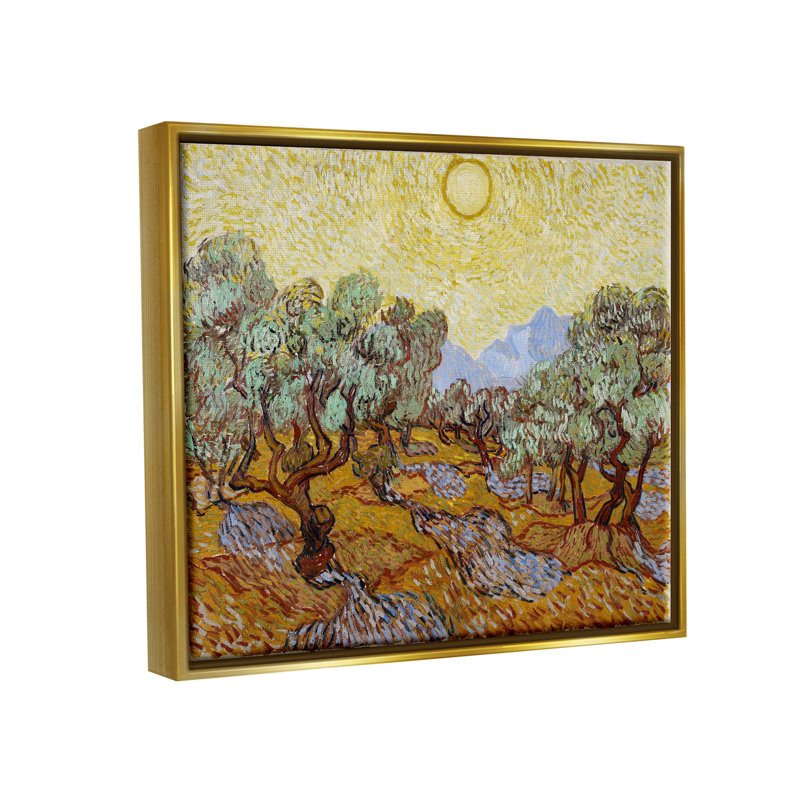"Olive Trees" par Van Gogh, H 17 po x l 21 po x P 1,7 po, Or
