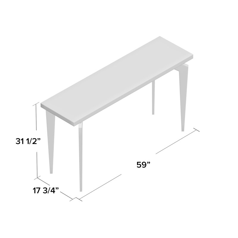 Josef 59'' Console Table, Gray