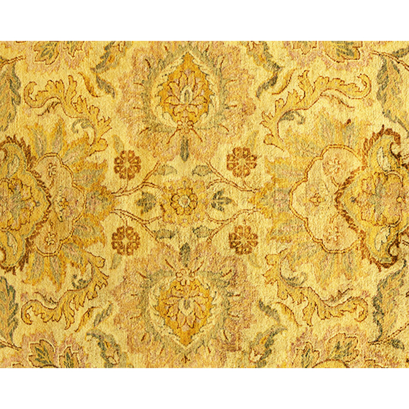 Tapis vert noué à la main de haute qualité