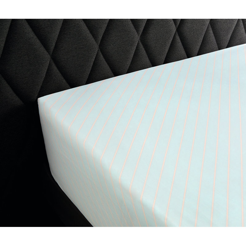 Postcard Fitted Sheet, Queen Flat Sheet