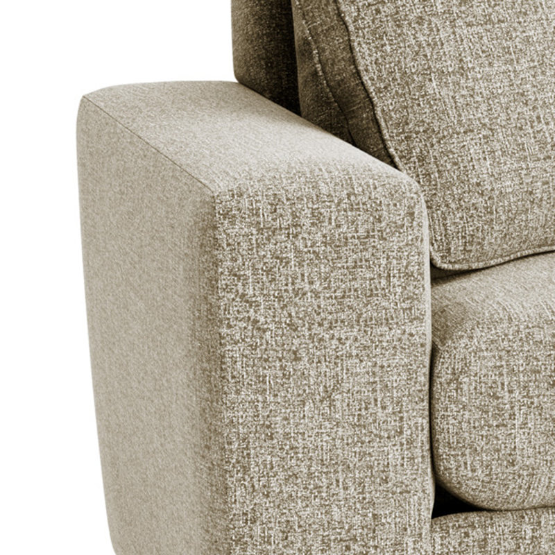 Canapé à accoudoirs carrés 79 po avec coussins réversibles Anastase, Bennett gris anthracite performance, Espresso