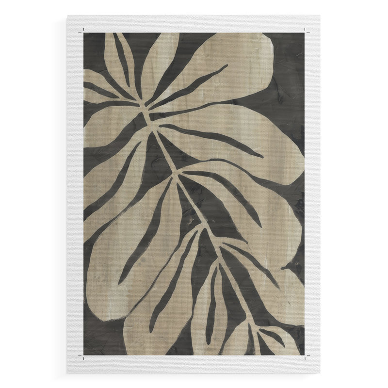 Bold Leaf Fossil I -Canvas Print Only - NOT FRAMED