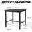 Patio 35" Square Bar Table With Umbrella Hole