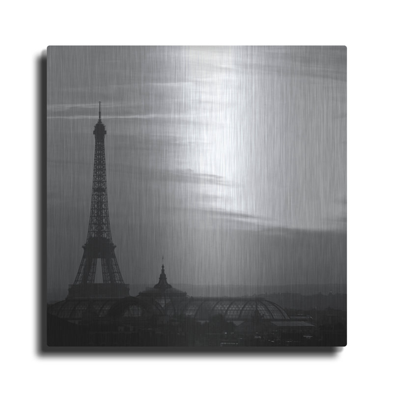 One Allium Way® «Eiffel Tower View 2» par Photoinc Studio, art mural en métal, H 36 po x l 36 po