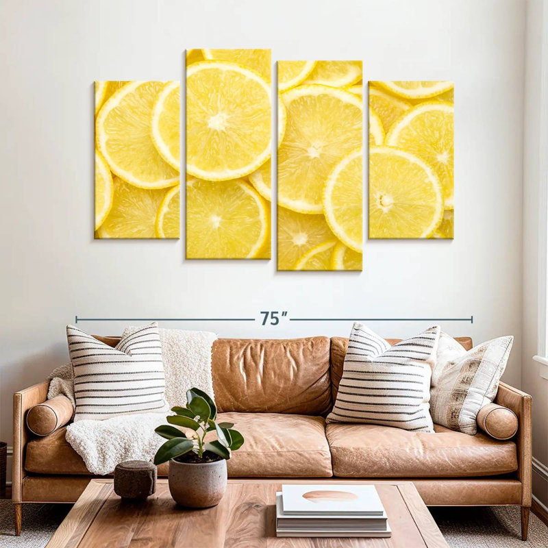 Yarlin Slices Of Lemon, 42" H x 68" W
