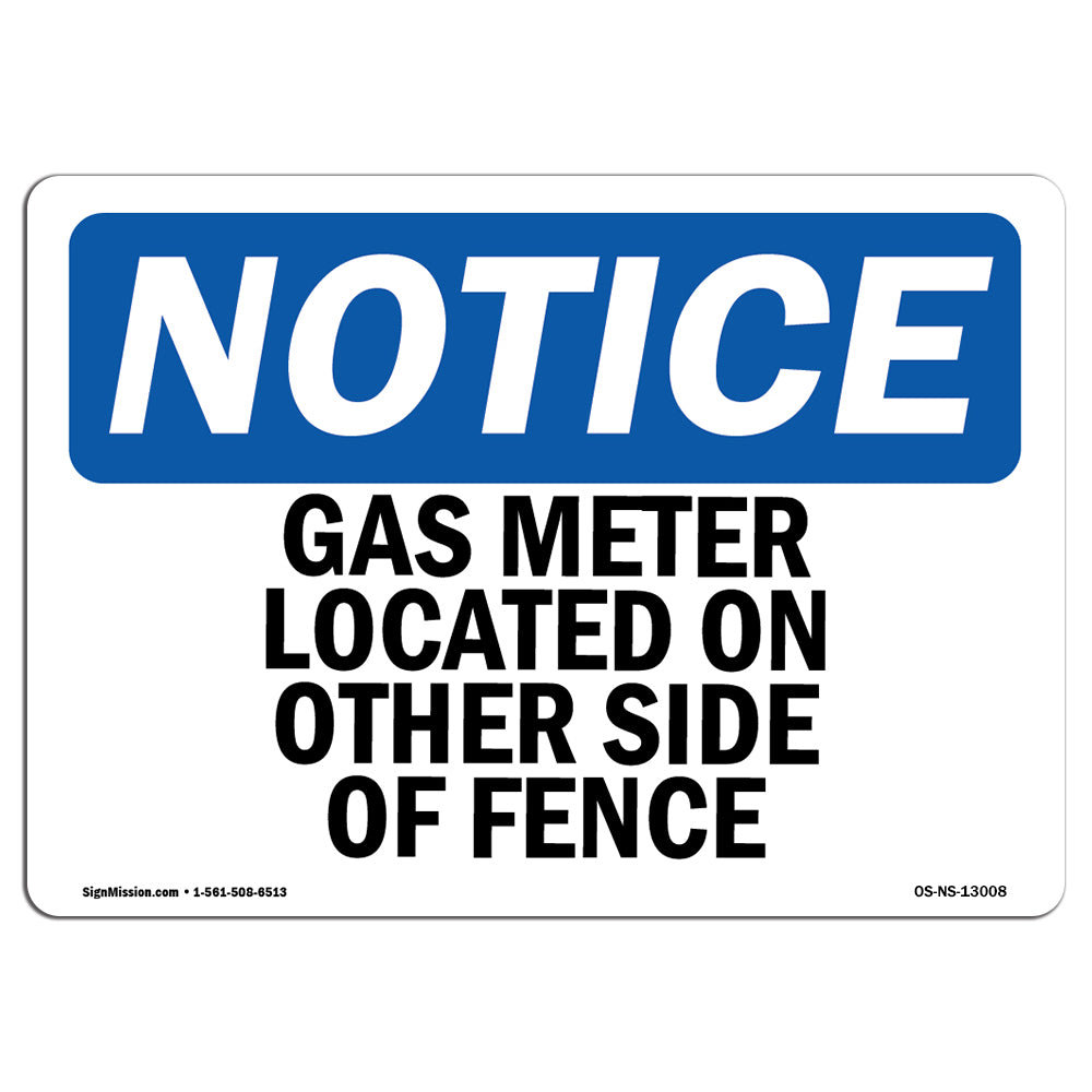 Sign For Meter SignMission Gas Meter Located on Other Side of Fence Sign | Wayfair