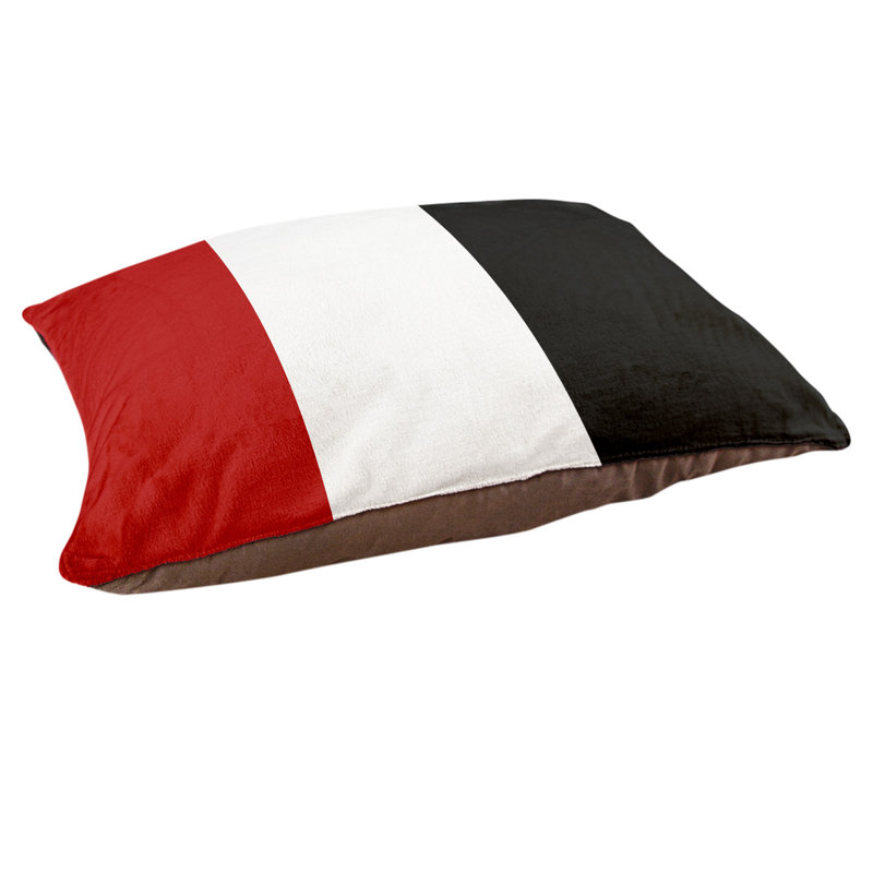 Coussin Louisville, Rouge / Noir, Très grand (l 50 po x P 40 po x H 7 po)