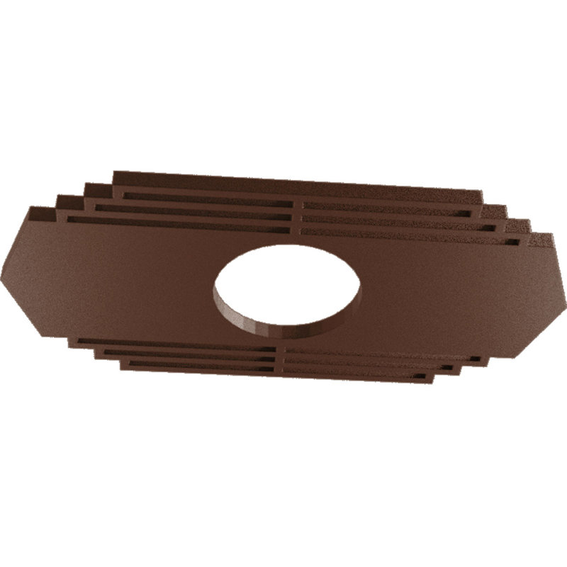 Médaillon de plafond percé en PVC de qualité architecturale 32 po x l 16 po x H 8 3/8 po x P 1 po, H 16 po x l 32 po x P 1 po