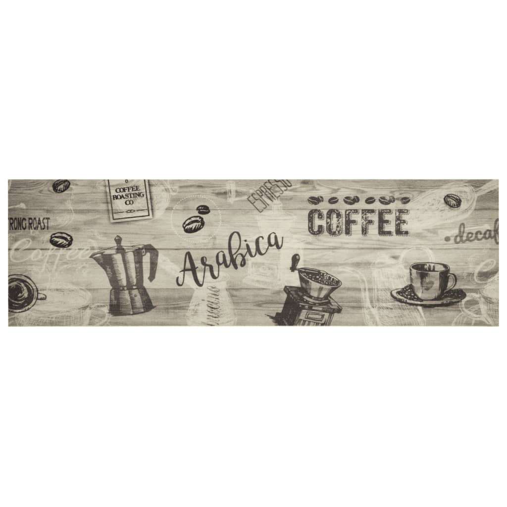 Vidaxl (Coffee Grey, 45 X 150 Cm) Kitchen Rug Anti Fatigue Mat Runner Rug Washable Floor Carpet Velvet - Image 2